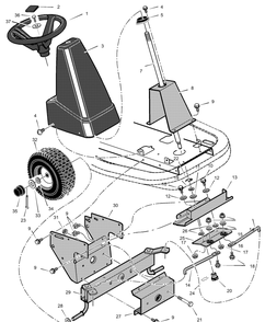 Part Location Diagram of 1401068 Briggs and Stratton Console, High (Gray)